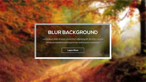 how to blur background image in css
